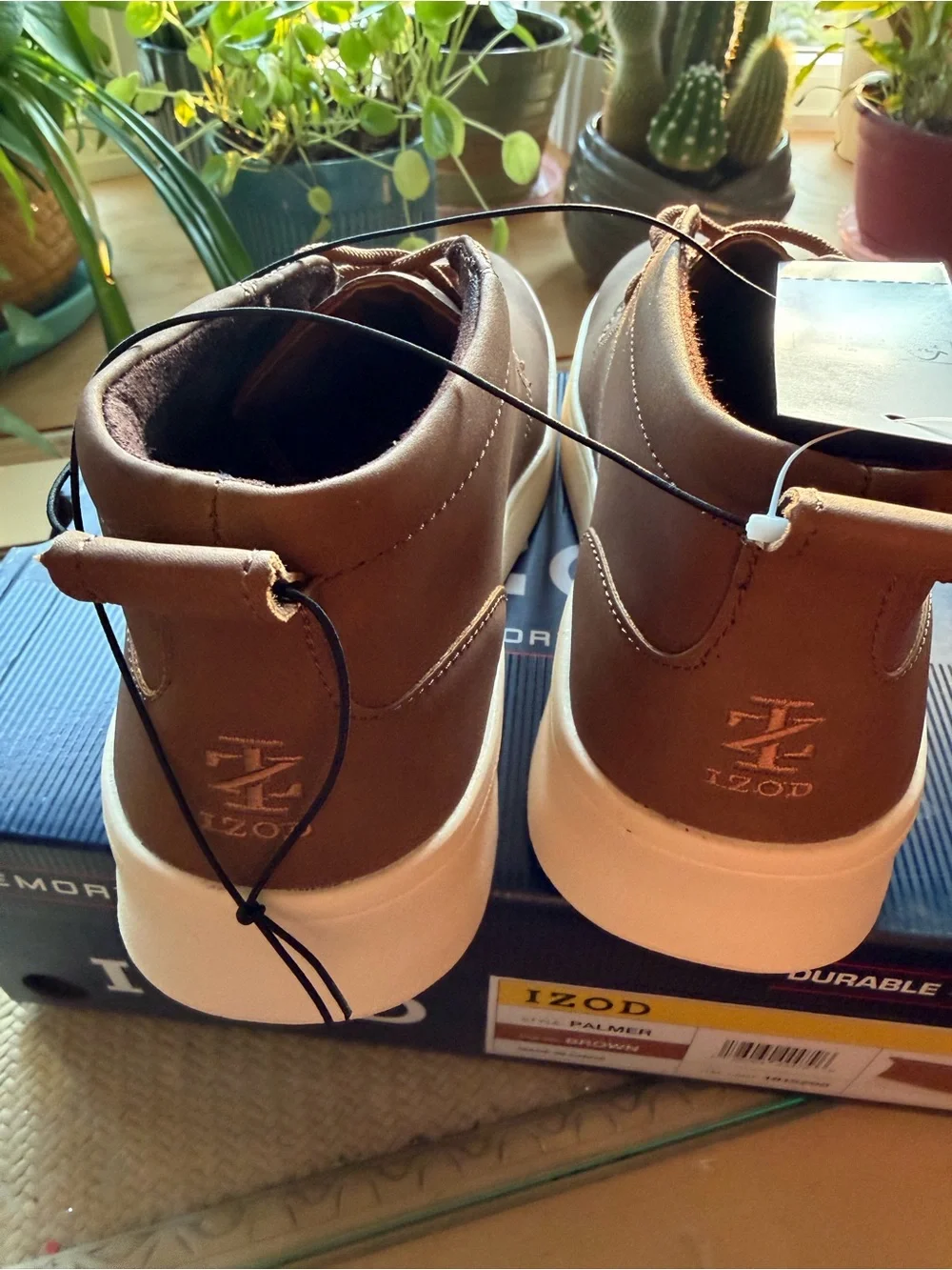 Izod Brown Chukka Boots with White Sole